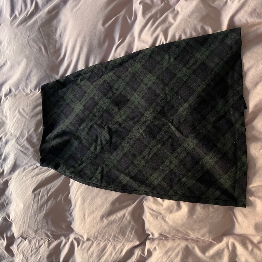 Brandy Melville Dark Plaid Midi Skirt